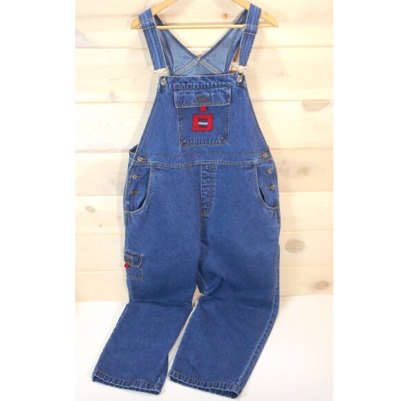 Vintage Y2K LA Blues Women’s Plus Size 20W Bib Overalls Dark Denim 100% Cotton - Picture 1 of 14